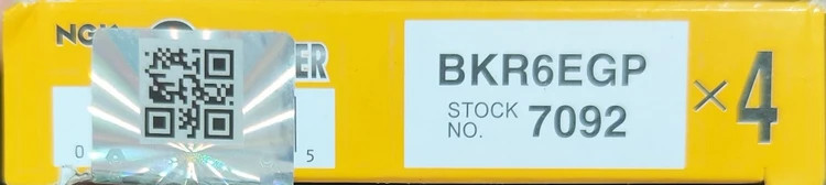 شمع سوزنی پایه کوتاه پراید . یورو 4 BKR6EGP 7092 (اصلی ) با ضمانت (هر عدد) | NGK ژاپن